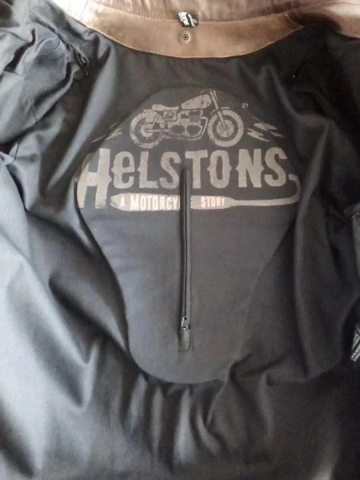 Veste cuir marron Moto homme Helstons XXL - photo numéro 3