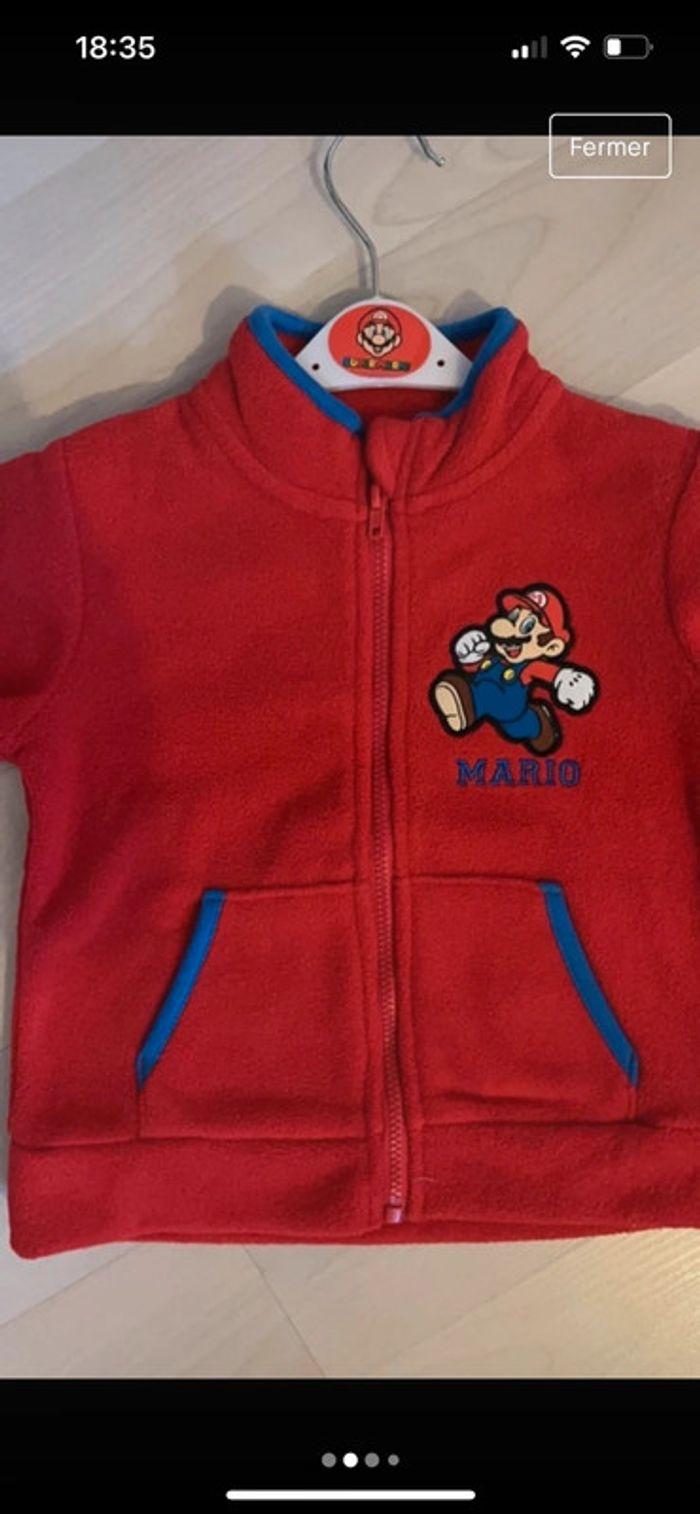 Veste tee-shirts manche longue bébé mario neuf - photo numéro 2