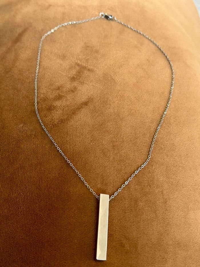 Collier  avec pendentif Bar Mixte ( peut se graver ) - photo numéro 1