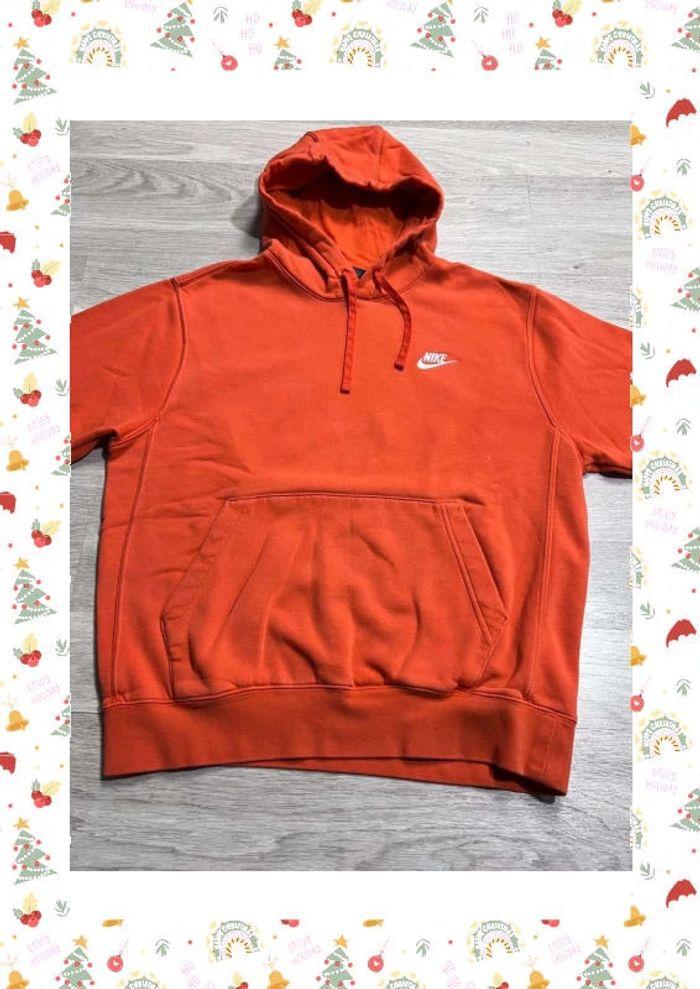 👕 Sweat à capuche Nike logo brodé Orange Taille S 👕 - photo numéro 6