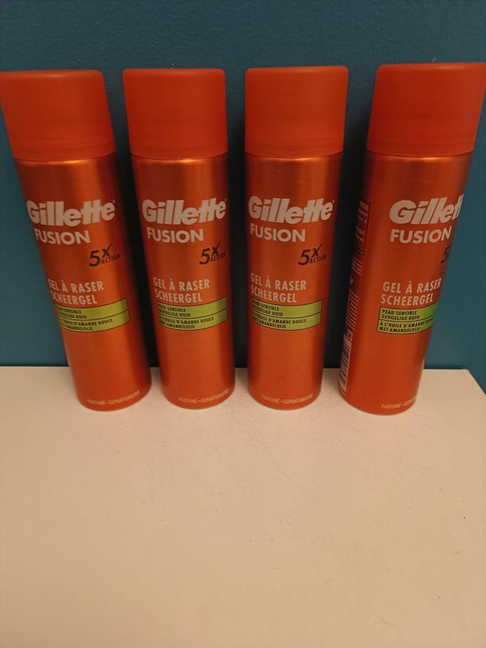 4 gels à raser 200ml Gilette fusion