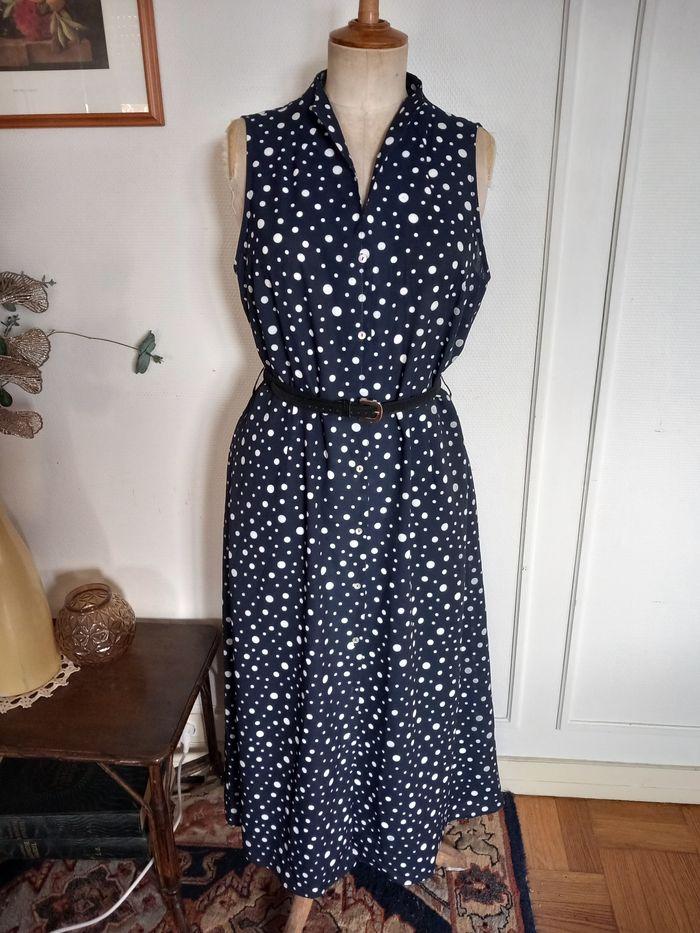 Robe à pois vintage T.44 - photo numéro 1