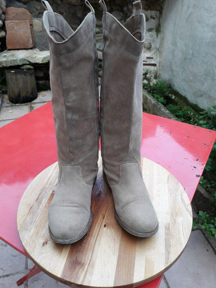 Bottes en Daim PU beige - photo numéro 2