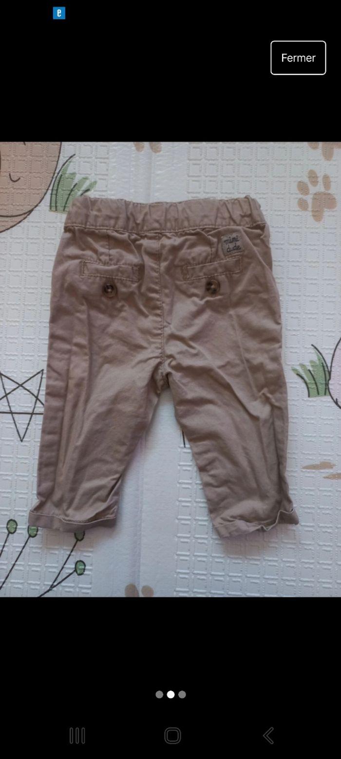 Pantalon marron clair 3 mois kiabi - photo numéro 2