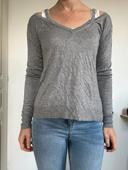 Pull épaules dénudées gris Zara taille 38 💖