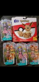 Lot de 4 poupées Entchantimals et 1 Pokemon NEUFS SOYS EMBALLAGE  25 €