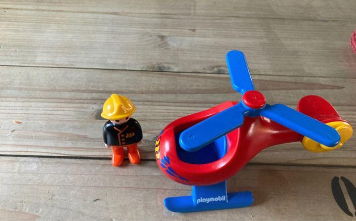 Playmobil 1.2.3 hélicoptère et pompier - photo numéro 3