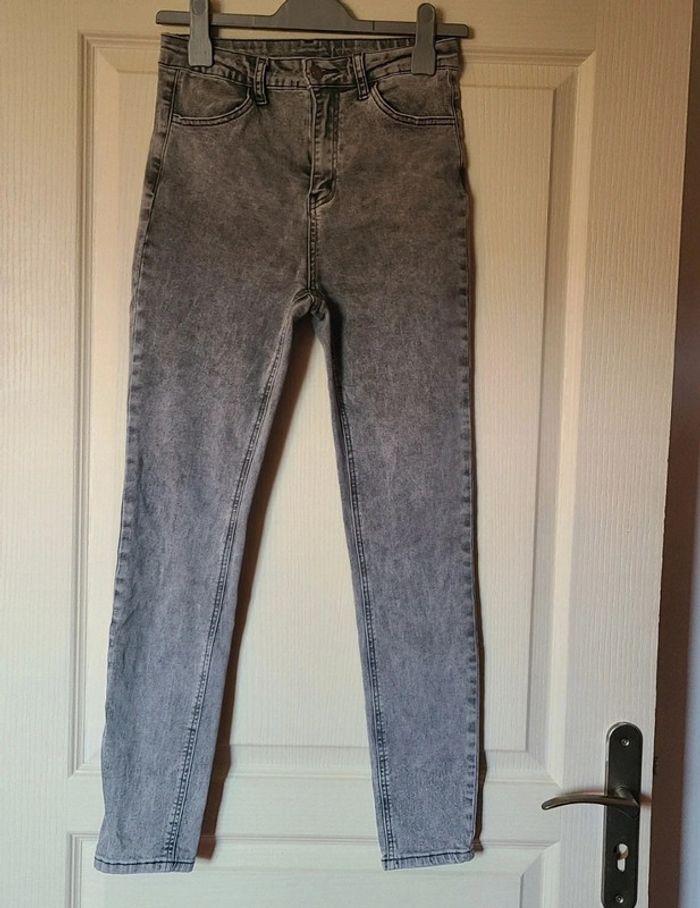 Jeans demim skinny gris taille 36 shein - photo numéro 1