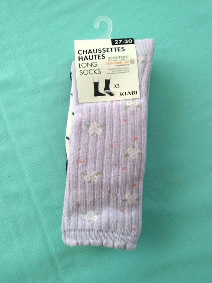 * Lot de 3 paires de chaussettes blanc/lilas T27-30 Kiabi #2 - photo numéro 1