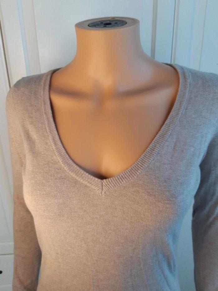 Pull col v beige Jennyfer taille 36 S - photo numéro 8