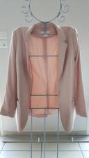 Veste blazer rose pâle h&m taille 36