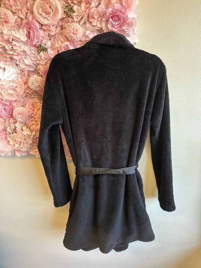 Robe de chambre ou peignoir noir tout doux, taille M - photo numéro 4