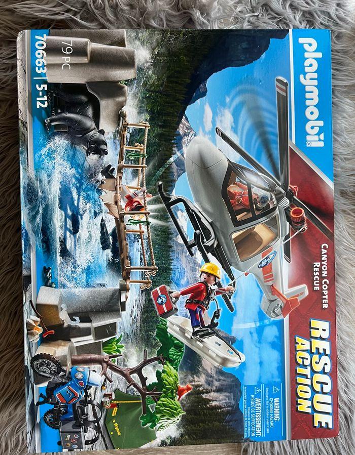 Playmobil unité de secouristes avec hélicoptère - photo numéro 1