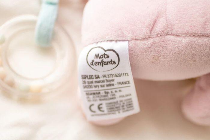 Peluche hochet licorne rose, Mots d'Enfants - photo numéro 7