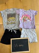 Lot 2 pyjama deux pièce été fille r1