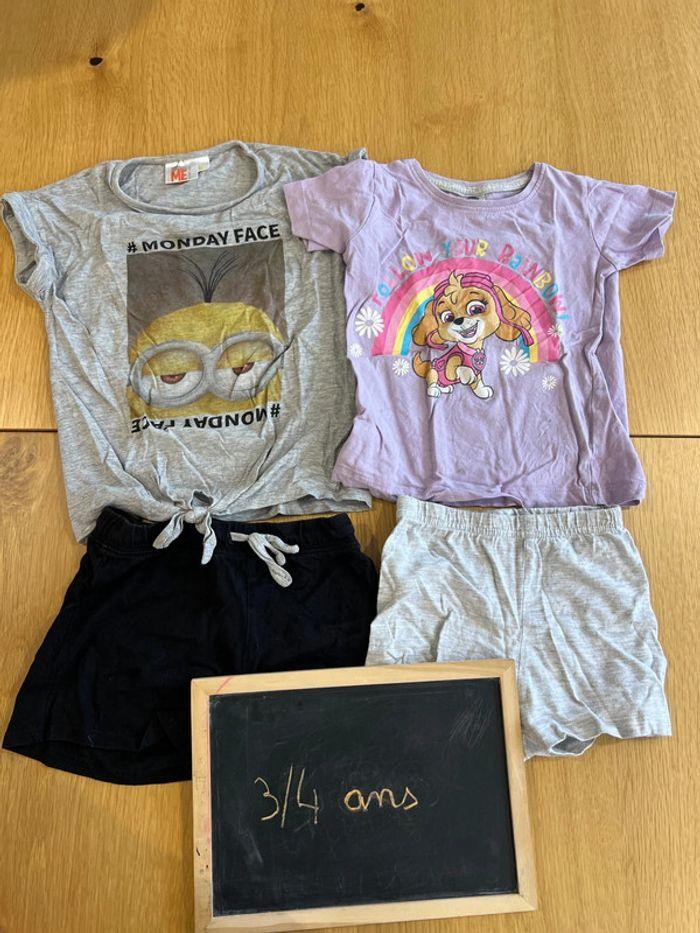 Lot 2 pyjama deux pièce été fille r1 - photo numéro 1