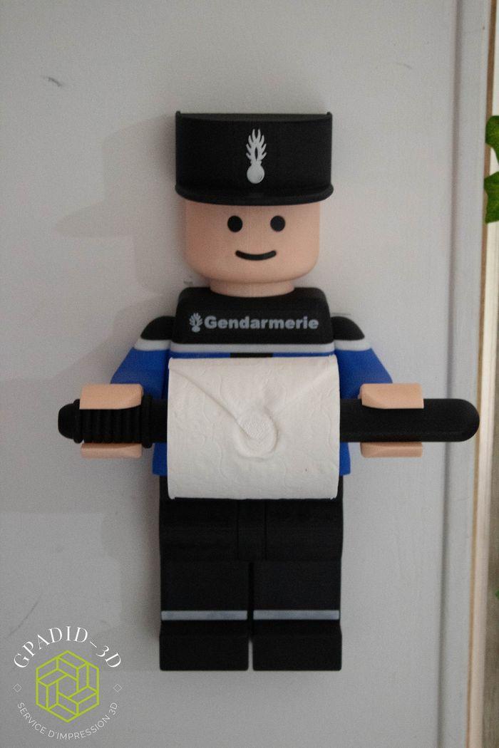 Dévidoir de papier toilette ou simple décoration murale dans un style Lego - photo numéro 3