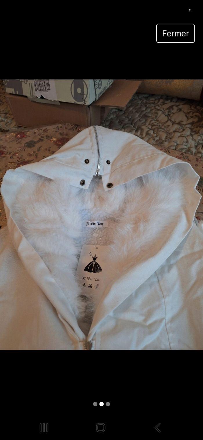 Manteau femme blanc  taille 38 neuf - photo numéro 2