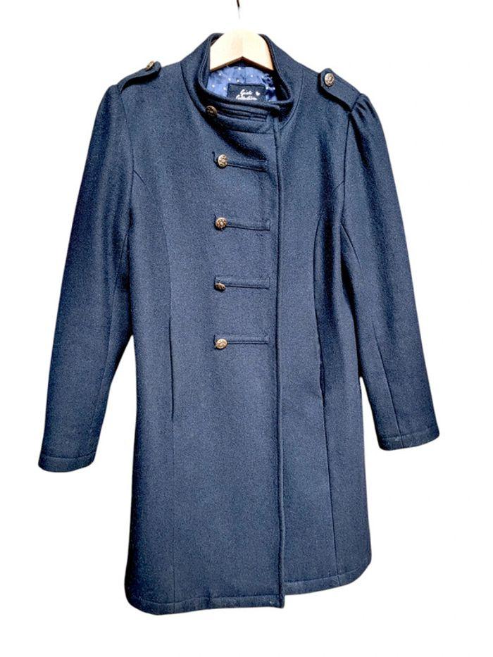 Manteau bleu marine en laine CFK 10 ans - photo numéro 2