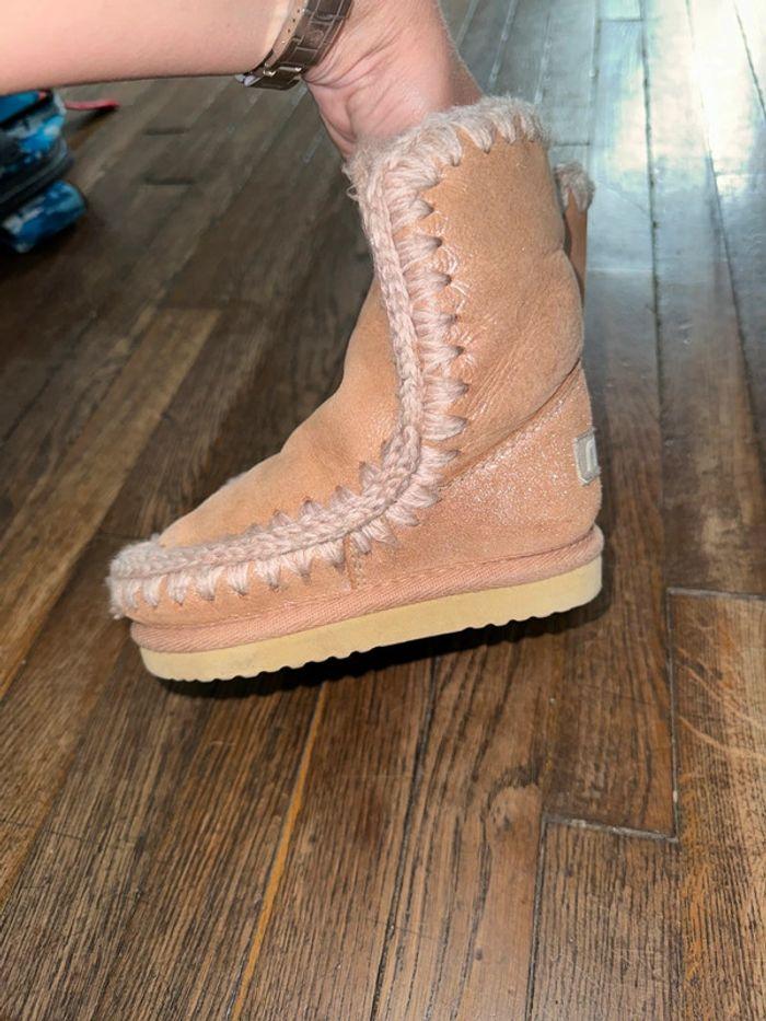 Bottes en daim Mou Beige rosé - photo numéro 2