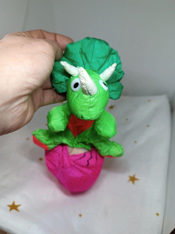 Dinosaure peluche doudou petit puffalump egg newborn bébé baby œuf éclot éclore j&h junior loisirs - photo numéro 6