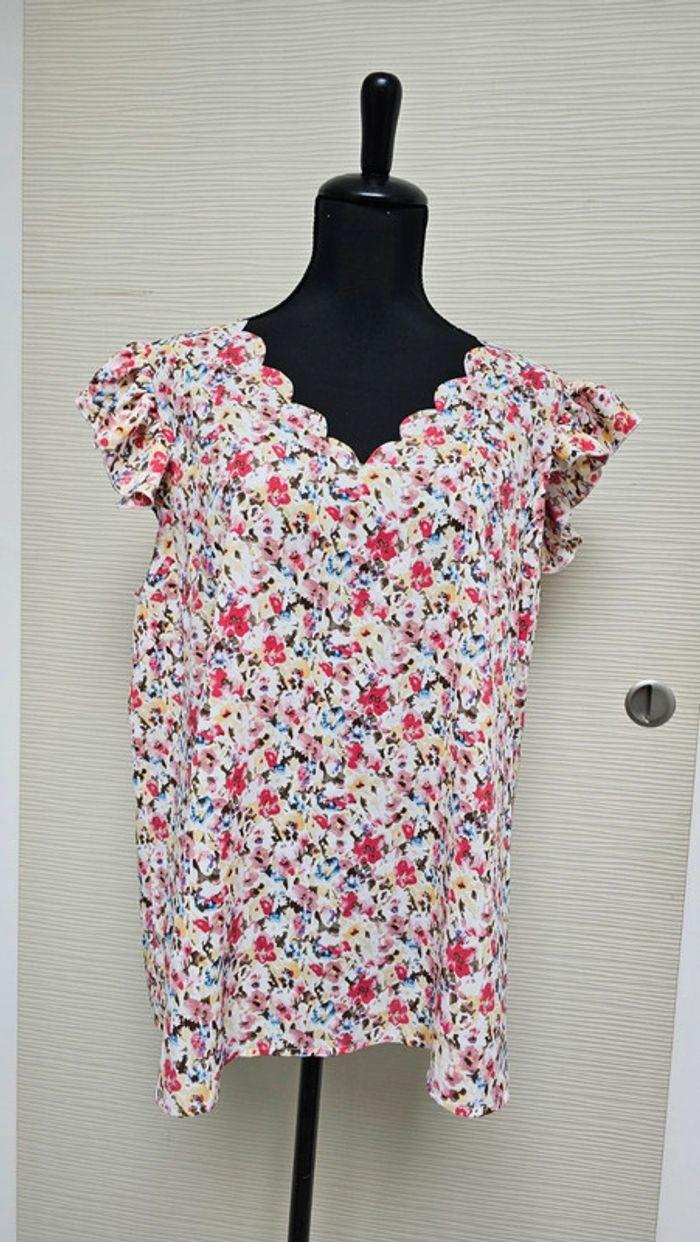 Blouse fleurs shein curve - photo numéro 2