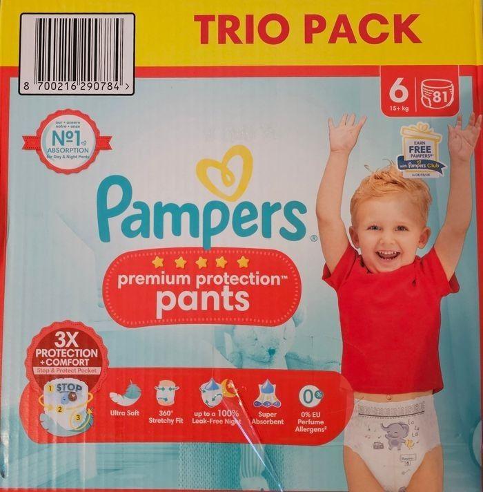 Trio Pack Pants Pampers Premium Protection Taille 6 - 15+ kg - photo numéro 2