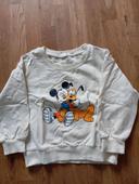 Pull Mickey et Pluto taille 18-24 mois