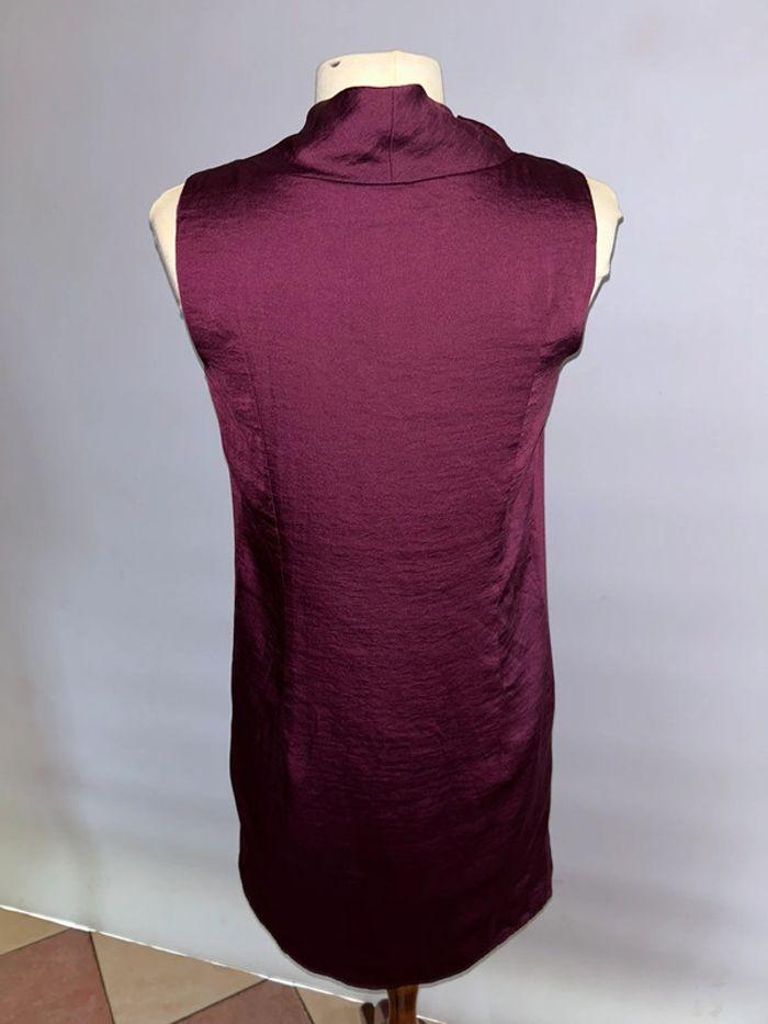 Robe mini bordeaux avec col - photo numéro 3