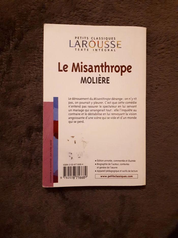 LIVRE Le Misanthrope, Molière - photo numéro 2