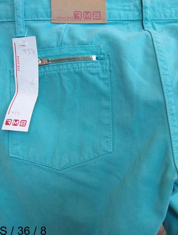 Jean évasé bleu turquoise SMF taille 36 💖 - photo numéro 8