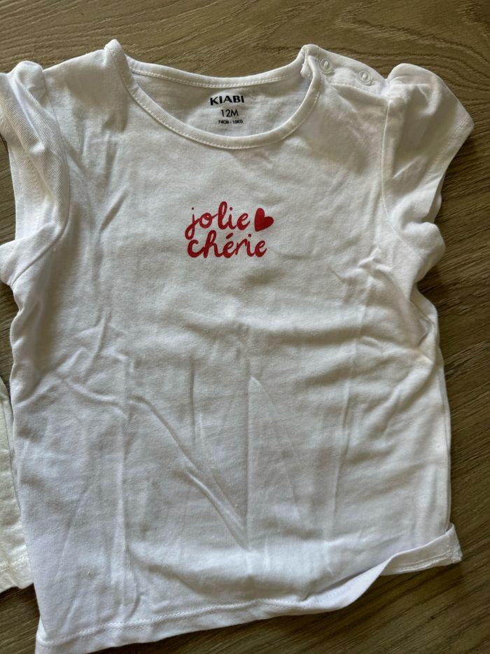 Lot 2 T-shirts Bebe fille - photo numéro 3