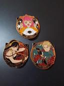 Lot 3 Broche Spy x Familly Manga Anime Pin's Démon Slayer Genshin Impact Cosplay Collector