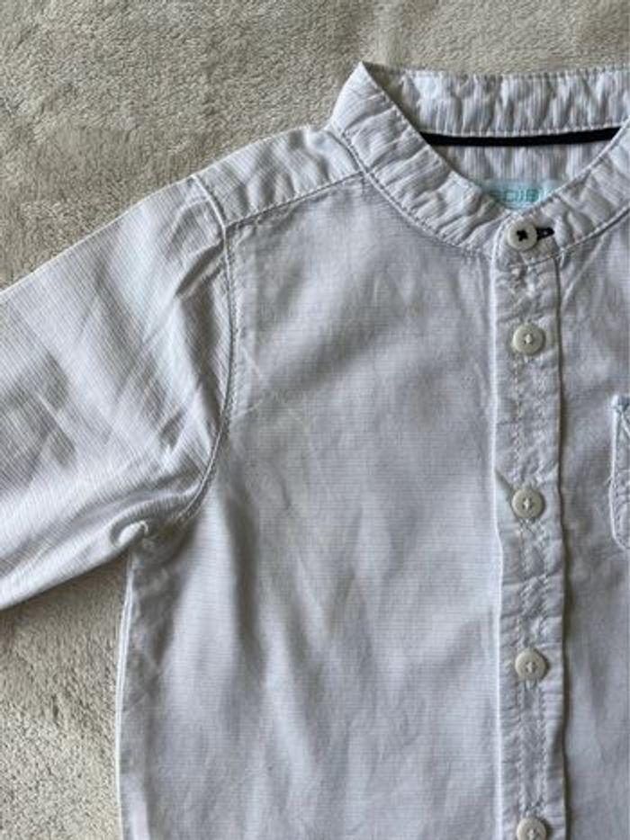 Chemise blanche manches longues garçon 6 mois - photo numéro 5