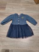 Robe en jean avec tulle