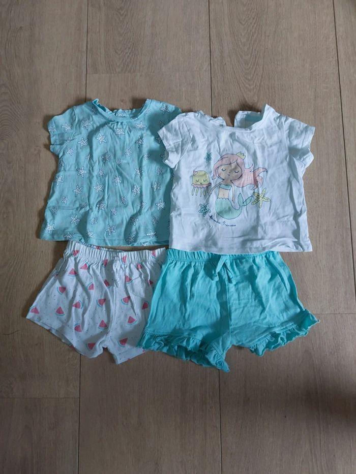 Lot 2 teeshirts et 2 shorts - photo numéro 1