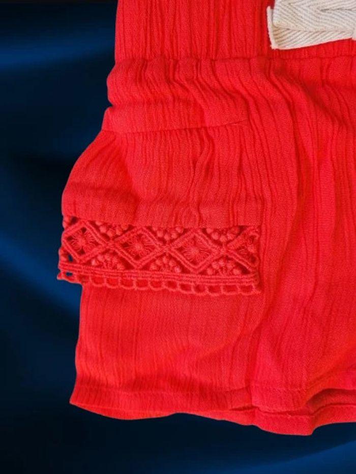 Short IKKS neuf 3 mois rouge orangé - photo numéro 5