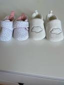 Lot 2 paires de chaussons 1/6 mois