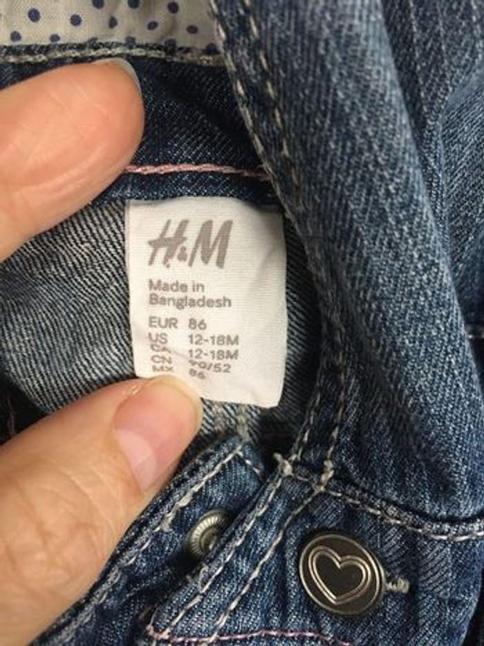 H&M salopette short en jean 86 cm - photo numéro 3