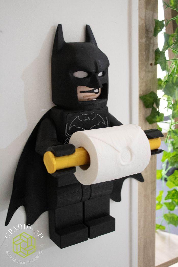 Dévidoir de papier toilette ou simple décoration murale dans un style Lego - photo numéro 1