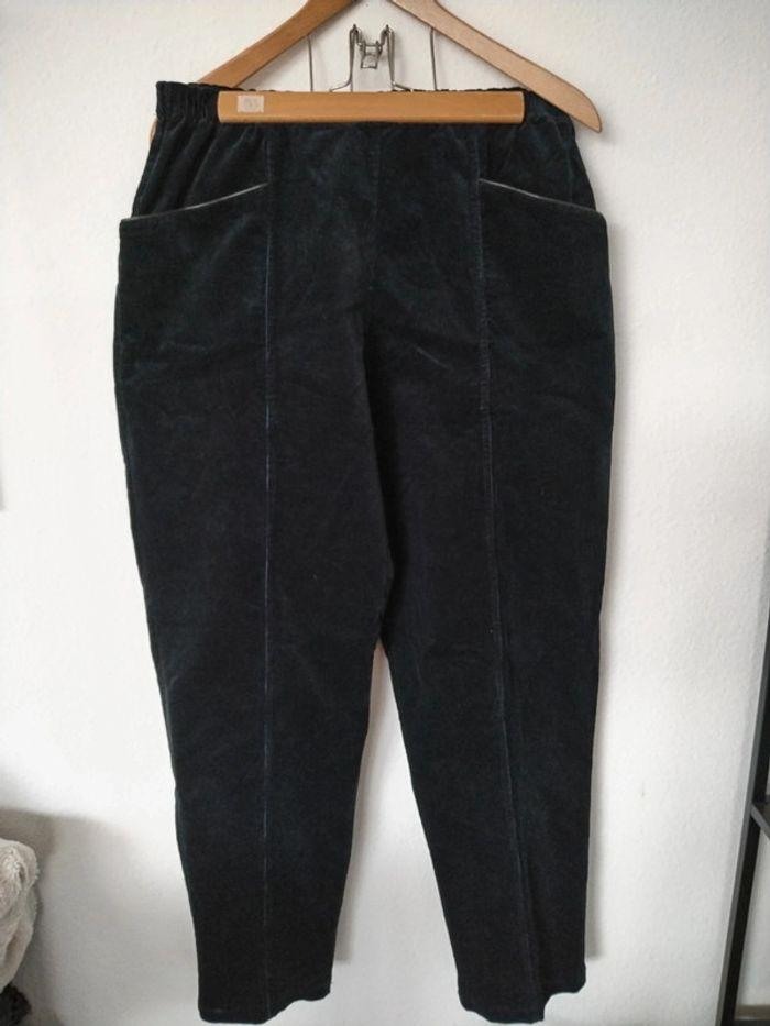 Pantalon velours marine grande taille - photo numéro 1