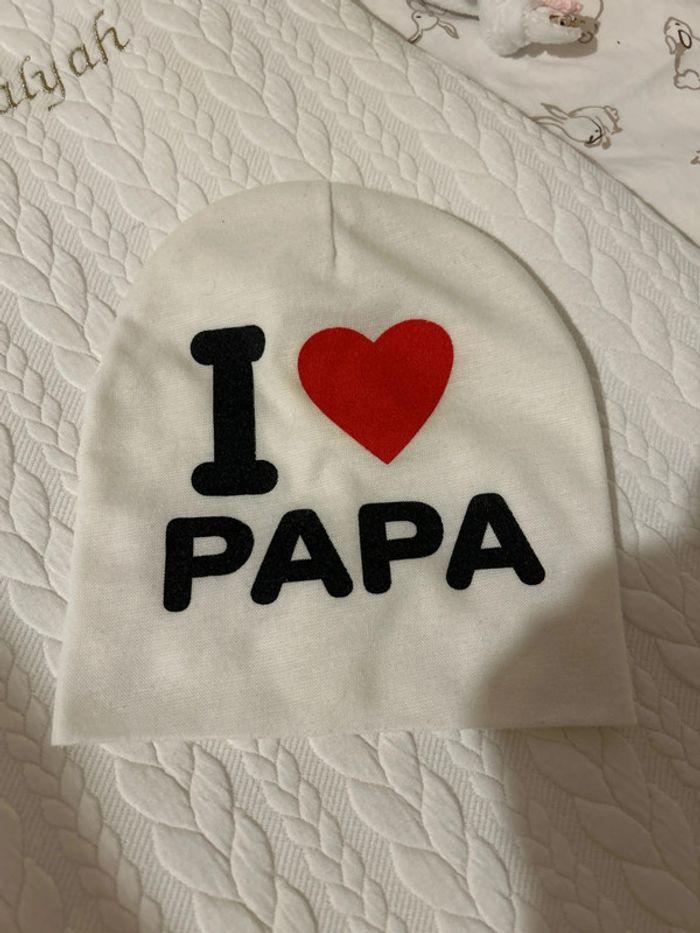 Bonnet I Love Papa - photo numéro 1