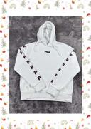 👕 Sweat à capuche Fila avec logo brodé Blanc Taille XS 👕