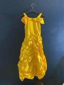 Robe de princesse La Belle et la bête jaune avec accessoires 130 cm neuf