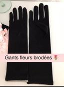 Gants fleur brodée simples 🌸