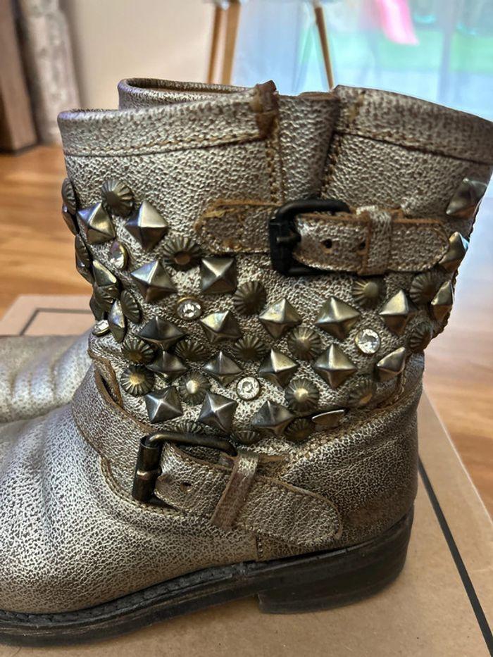 Bottines en cuir rivets et strass Ash pointure 39 - photo numéro 3