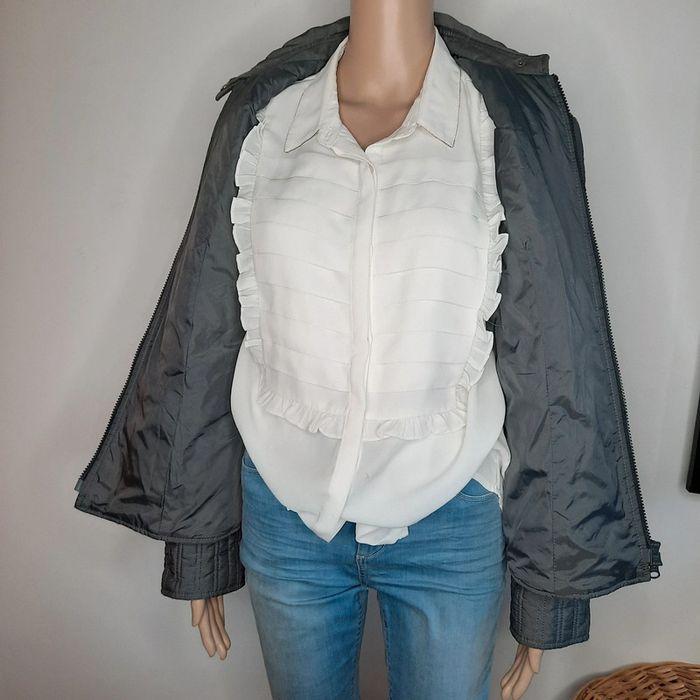 Veste doudoune blouson femme Mango taille L ou 40 grise - photo numéro 10