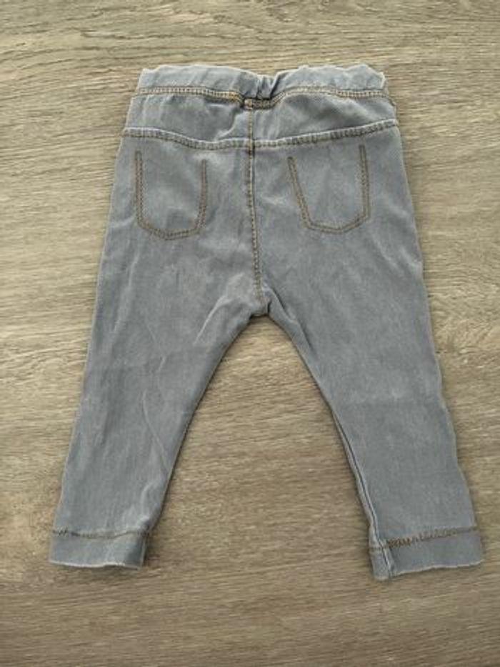 Jegging bleu/ gris 6-9 mois - photo numéro 3