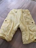 Pantalon fille jaune