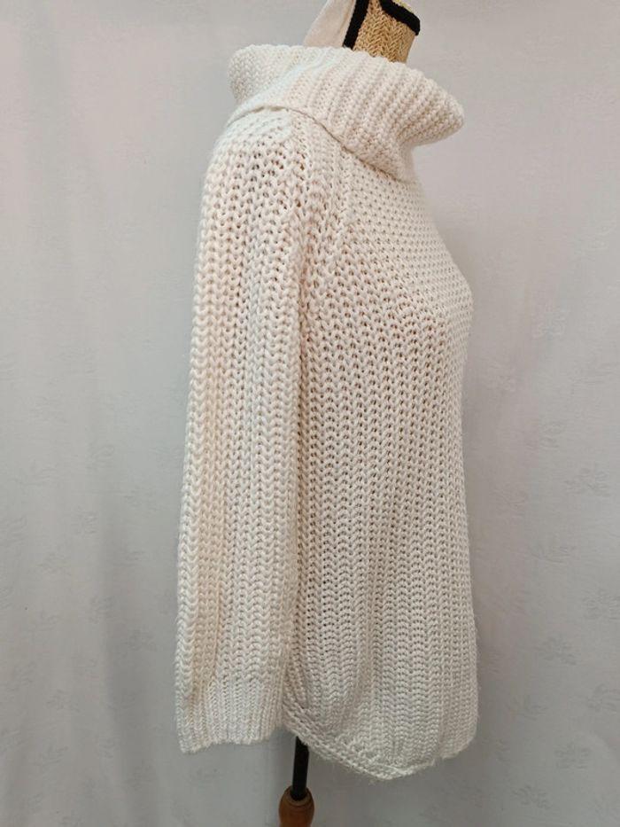 Pull tricot blanc taille S - photo numéro 5